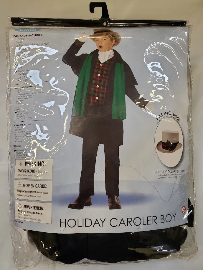 Disfraz California HOLIDAY CAROLER BOY Niño Niños Navidad Traje 00548 Talla S Foto 2 de 3