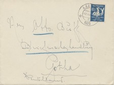 NIEDERLANDE 1929, children's charity 12 1/2 (+3 1/2) C rare single postage cover