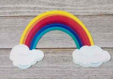 rainbow cloud wall safe sticker 9.5  inch 1pc