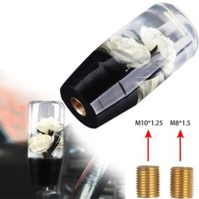 Vip 10cm Jdm Clear White Real Flowers Manual Car Gear Shift Knob Lever Shifter Vip 10cm Jdm Clear White Real Flowers Manual Car Gear Shift Knob Lever Shifter