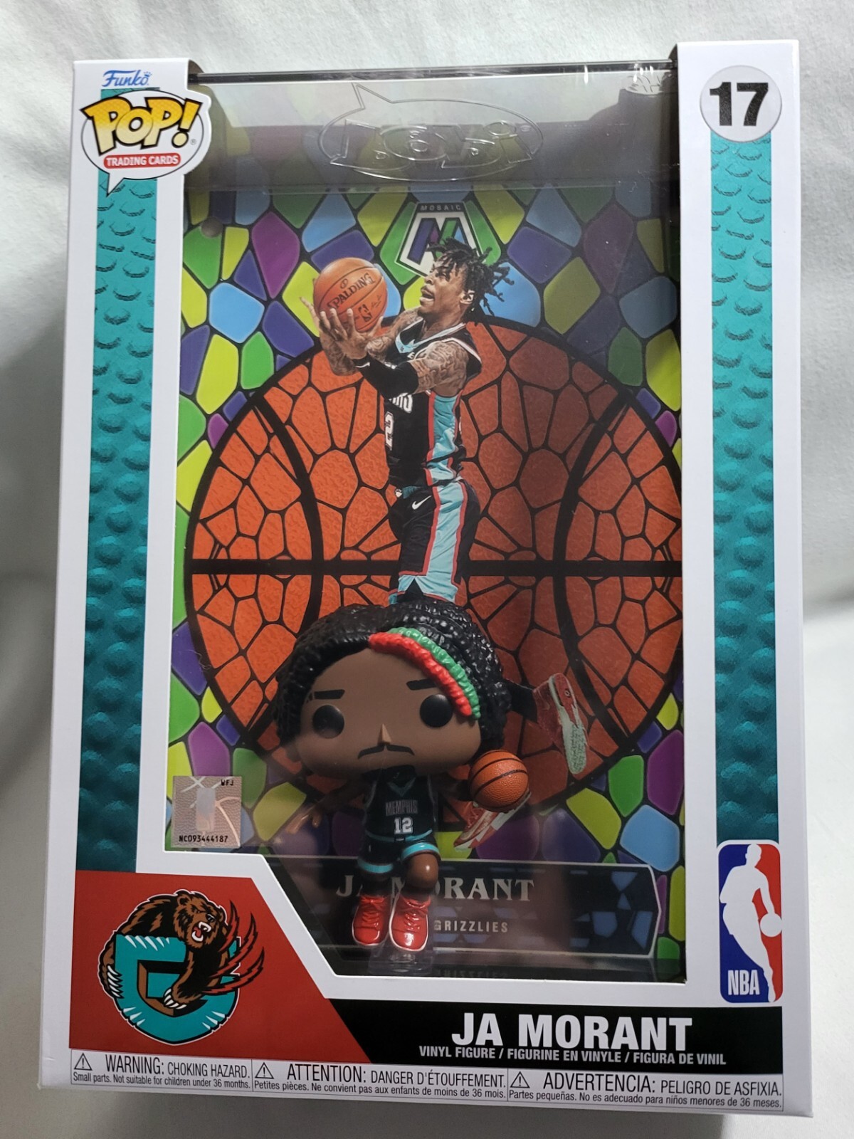 Funko Pop Trading Card -Ja Morant Memphis Grizzlies #17 (Mosaic)