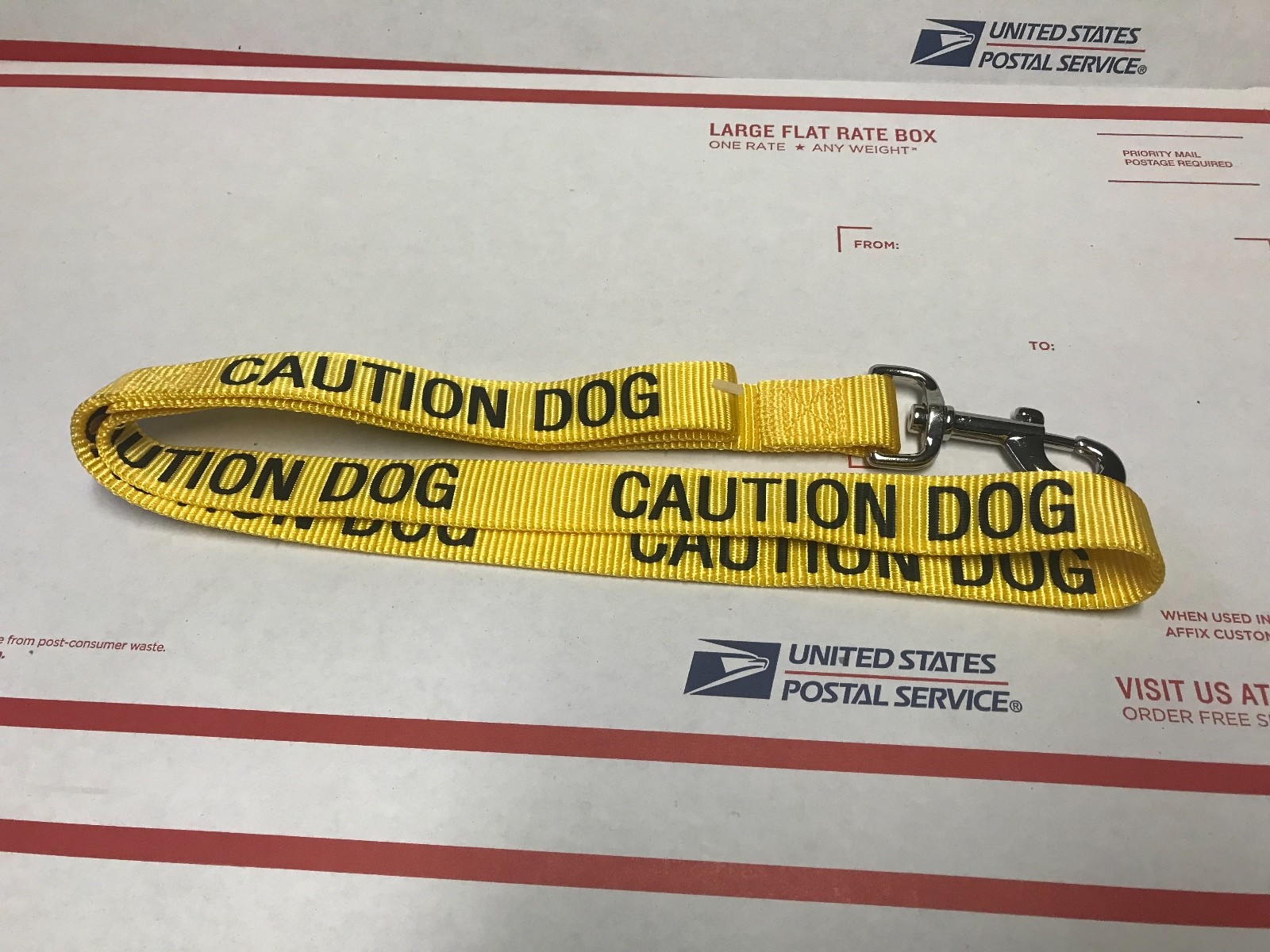 Caution Dog Leash (yellow with black lettering)1" W X 4Foot L eBay