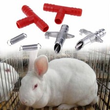 10Pcs Automatic Nipple Water Feeder Drinker Waterer For Rabbit Rodents Drinking