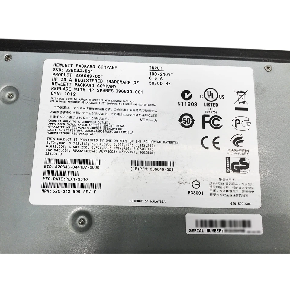 HP 8 Port Console Switch RS-232 9 Pin KVM USB IP Ethernet Single PSU w/ Ears - Image 2 of 4