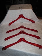 VTG X-Lg. Rainbow The Hanger Co. N.Y.C. Red Clear Plastic Coat Hangers