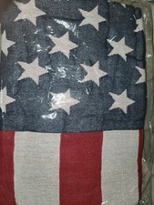 Image of Knitted Sofa Throw Blanket 130x170cm USA Flag Design Decorative Cotton Cloth