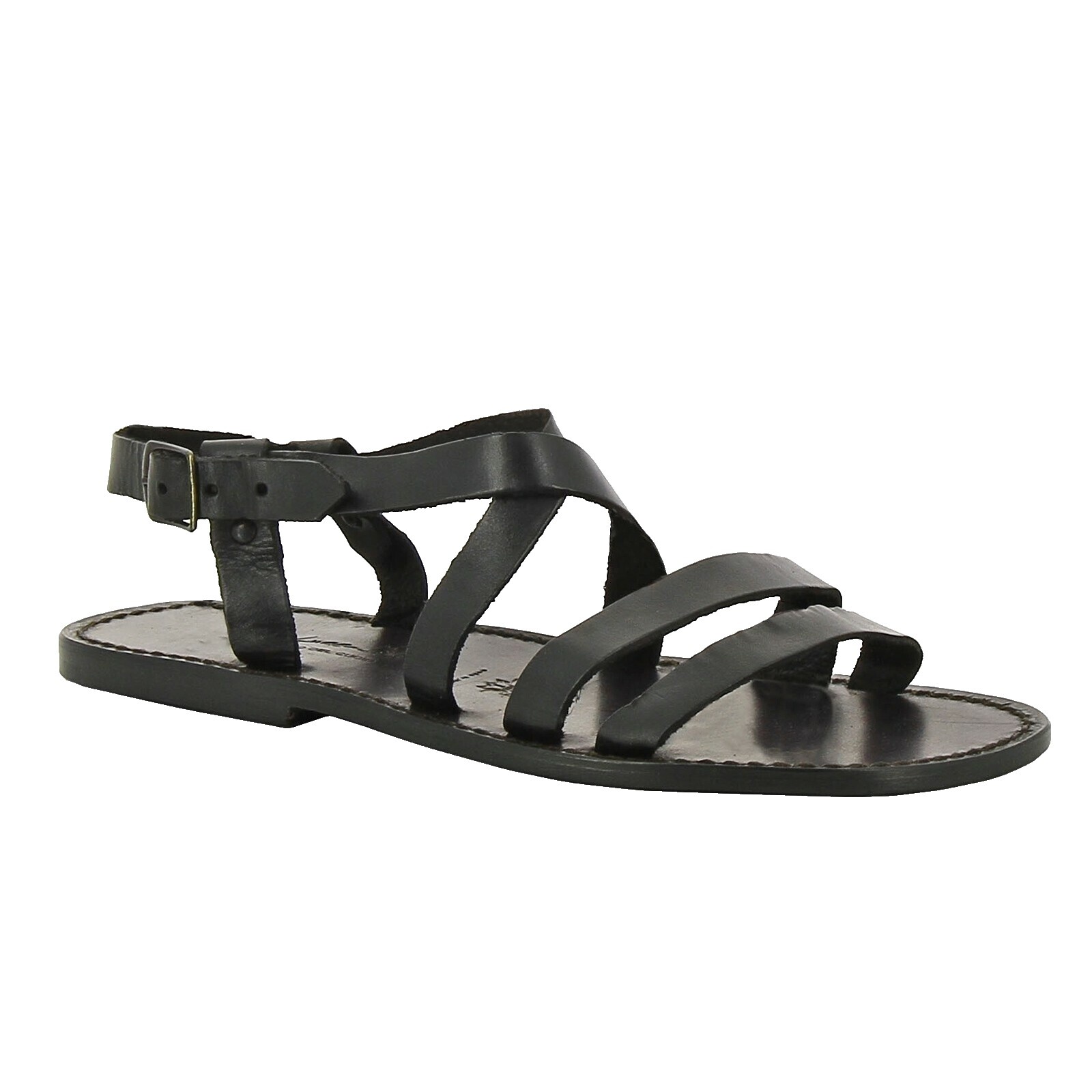 Referdinando Italian Leather Thong Sandals Men\'s Marked EU 44  Men\'s US 10-10.5. Mens Brown Leather Thong Sandals Handmade in Italy  main image 4