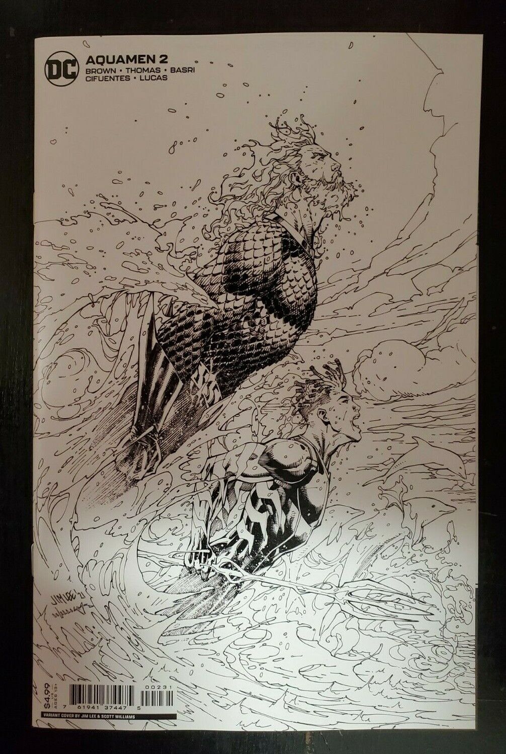 Aquamen #2 - Jim Lee Black / White Sketch Variant DC 2022 NM