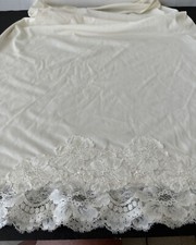 Beautiful Shadowline US Made Vintage Ivory Nylon Lace Trimmed Half Slip Sm Tall
