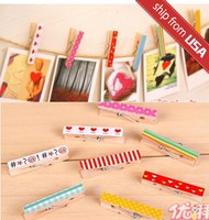 Lot Wooden Color Painted Clothes Pegs Diy Lomo Photo Card Clips Zakka Cute Lot Wooden Color Painted Clothes Pegs Diy Lomo Photo Card Clips Zakka Cute
