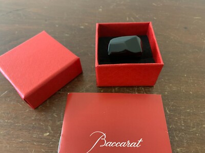 Bague Ancienne En Cristal Baccarat - Taille 58 1/2 - Occasion, Bijou Vintage