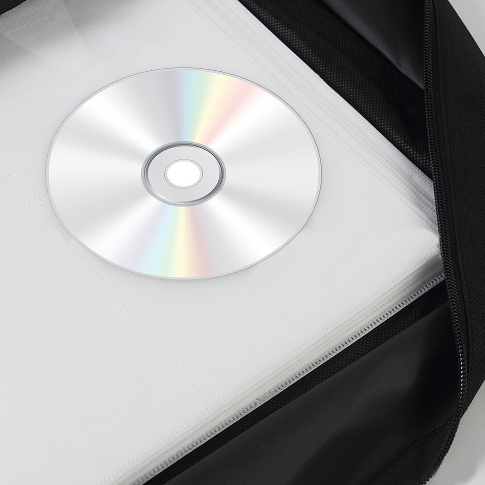 Portable 128 Disc CD DVD Storage Bag PU Leather Wallet Holder Case Box ...