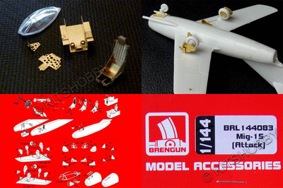 Brengun Models 1/144 Mikoyan MiG-15 Fagot Photo Etch Update Set (144083)