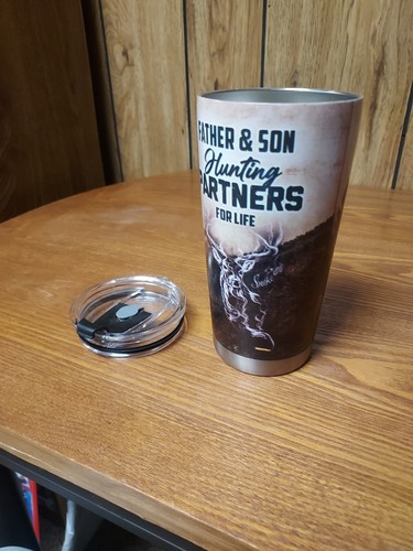 Father and Son Hunting Partners for Life Skinny Tumbler - Picture 7 of 7