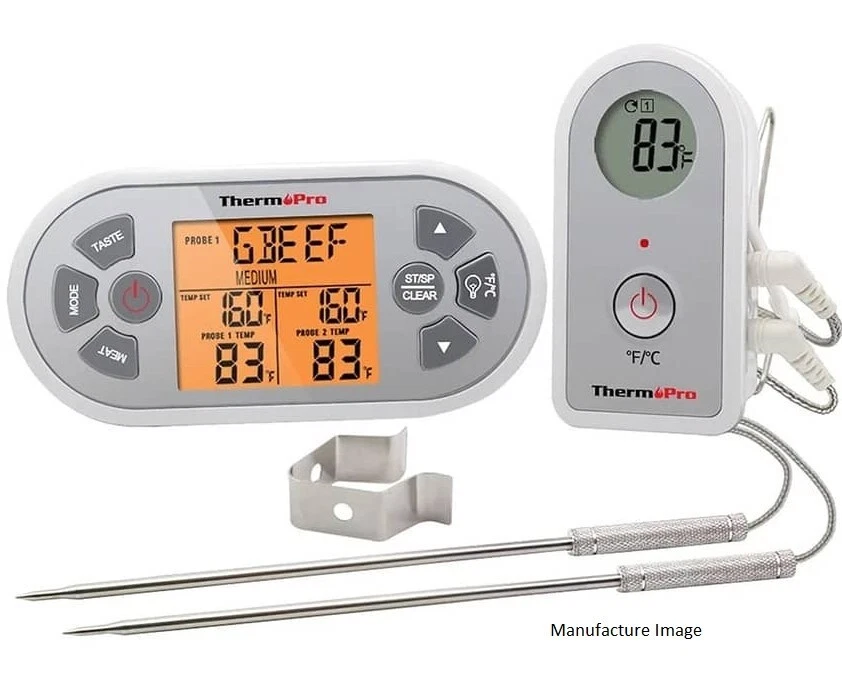 ThermoPro TP22S Digital Wireless Meat Thermometer with Dual Probe NEW
Opens in a new window or tab
