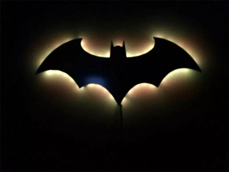 The Batman Logo LED Night Light Lamp Kid Wireless Remote Control Room Decoration