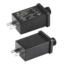 2Pcs 12V 1A UL Listed Class 2 Power Adapter LED Transformer For String Light