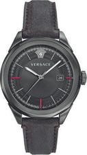 Versace VERA00418 Glaze black gray brown Leather Men's Watch NEW