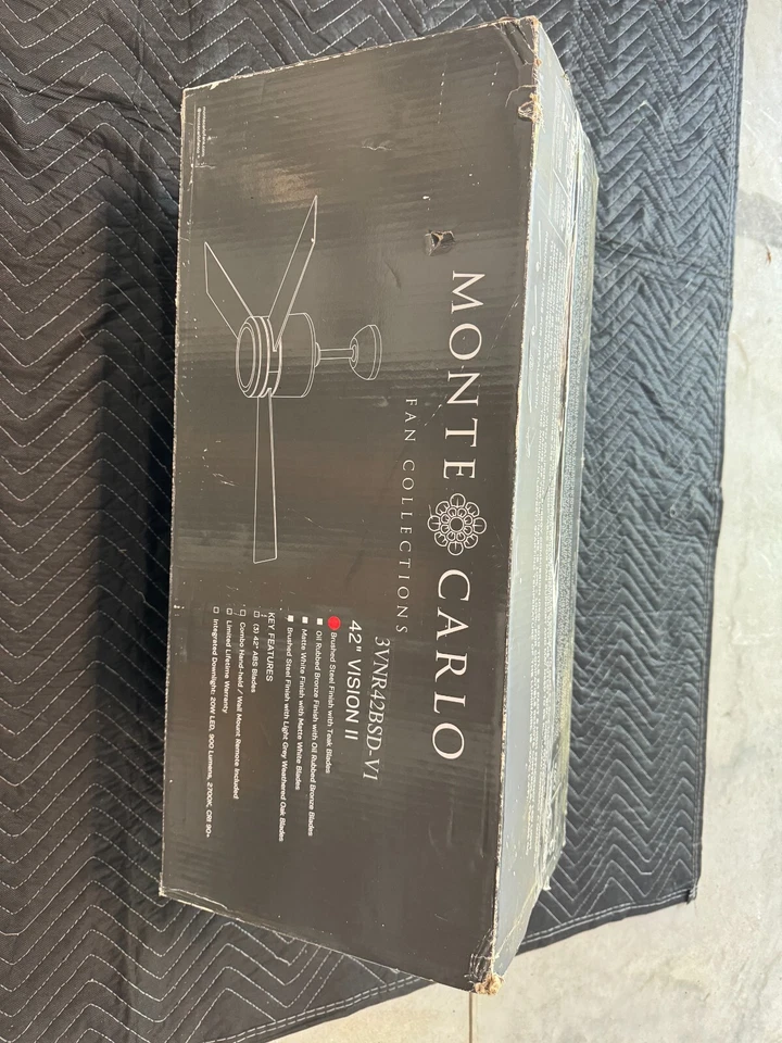 Monte Carlo Vision II Modern 42" Ceiling Fan with LED Light  - Image 2 of 2
