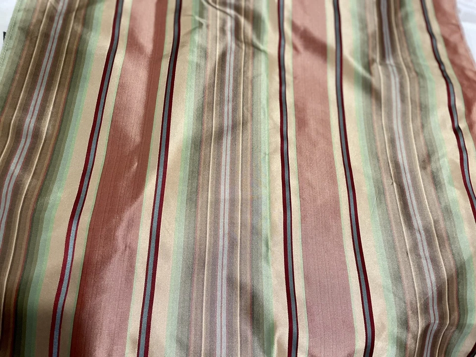 100% Silk Tafetta decorator fabric stripes lee jofa - Image 2 of 4