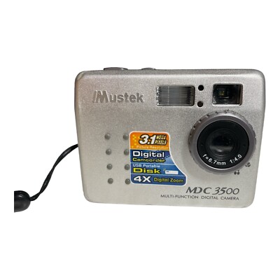 🔥 Vintage Mustek MDC 3500 4x Zoom 3.1MP Digital Camera FOR PARTS