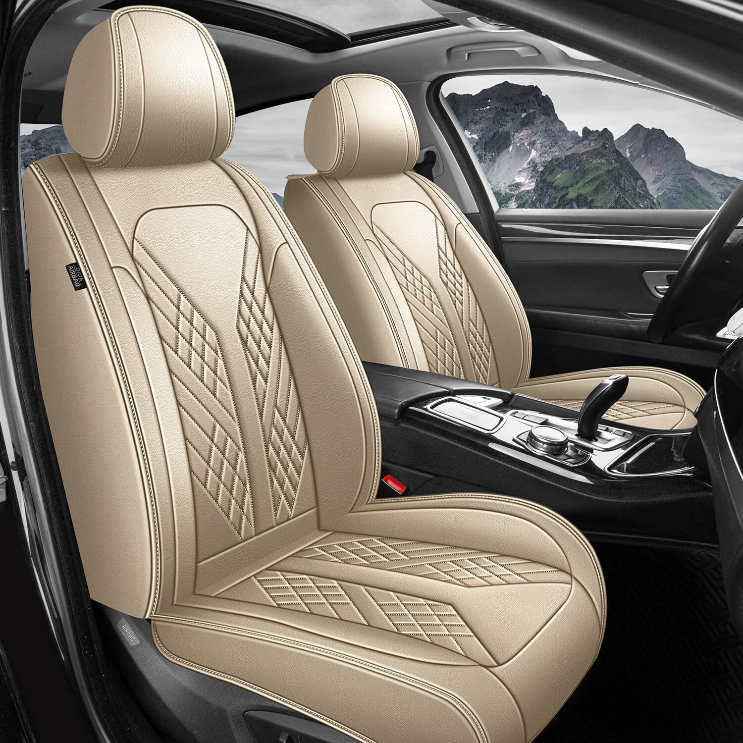 For Honda Accord 2007-2017 PU Leather Car 5-Seat Cover Front & Rear Cushion Pad