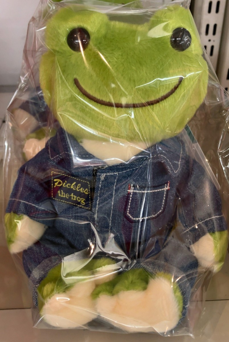 EDWIN× Pickles the Frog Overalls Stuffed toy Plush Doll New