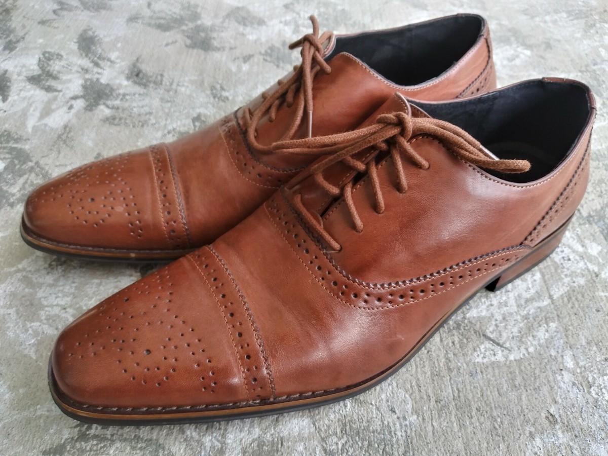 Brand New Men\'s Leather UV Signature Brown Brogue Oxford Dress Shoes Amazon.com | Men main image 3