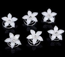 24PCS Rhinestones Crystal Spirals Hair Pin Clip Imitation Pearl Spin Pin Swir...