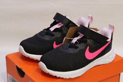 Nike Revolution 6 Turnschuhe NN TDV schwarz pink DD1094 Kinder Kleinkind Größe 9,5