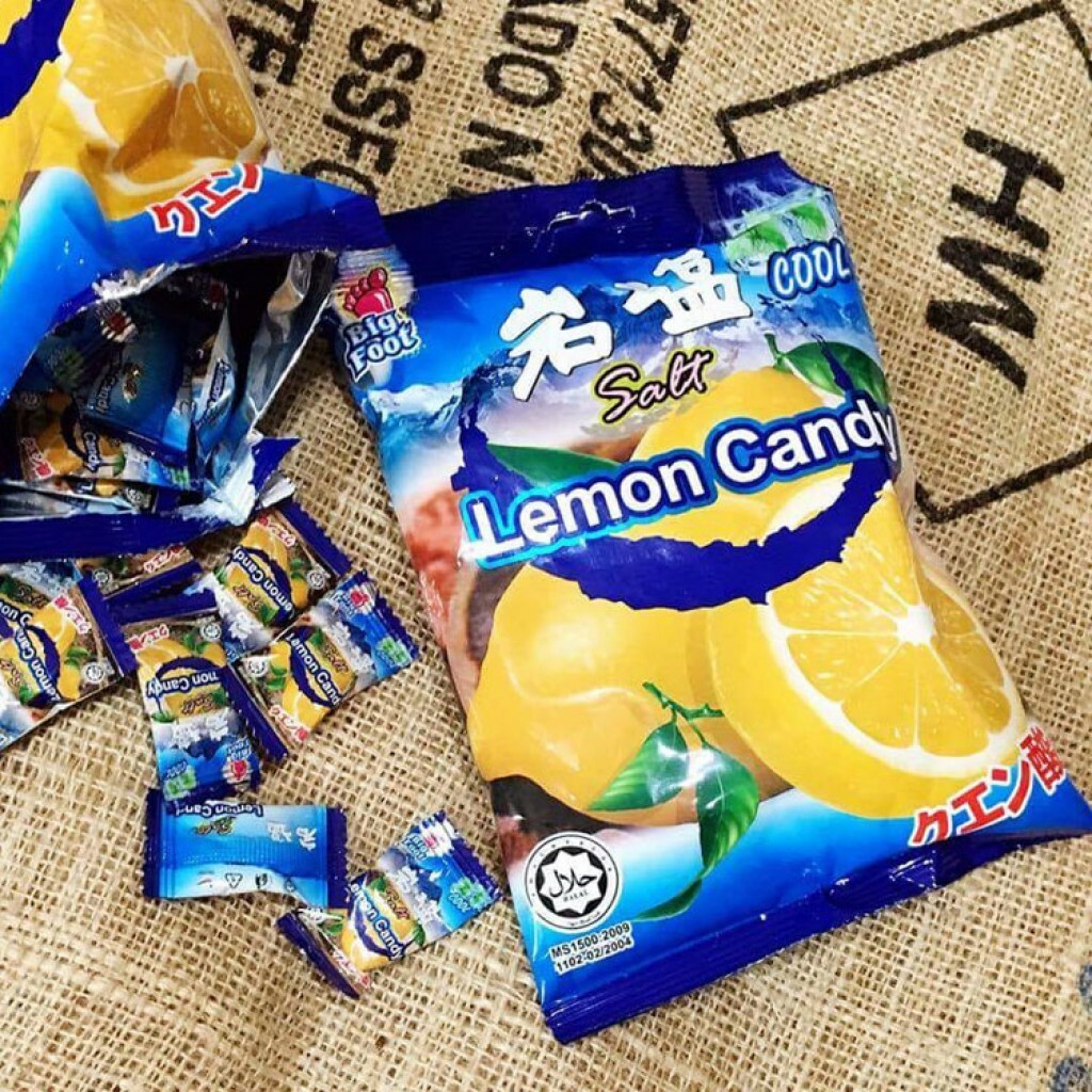 BIG FOOT] Sea Salt Lemon Mint Cool Individually Wrapped Hard Candy