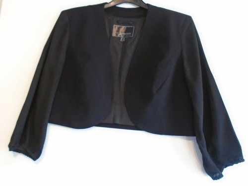 Bonprix Black Bolero Jacket Size 12 