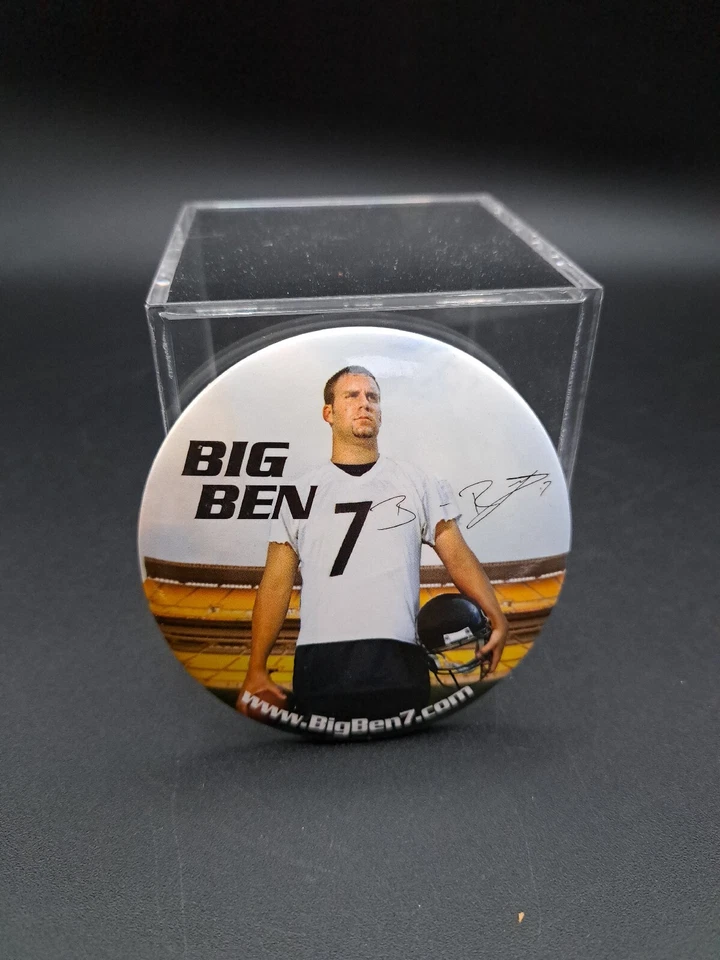 ¡Pin de club de fans Big Ben Roethlisberger de los Pittsburgh Steelers de la NFL de principios de la década de 2000! Foto 2 de 4
