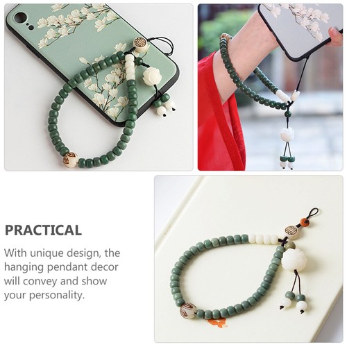 Delicate Mobile Phone Lanyard Bodhi Phone Shell Pendant Jade Phone Wrist Strap - 第 7/12 張圖片