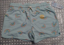 Cat  Jack Size XXL 18 Girls Mint Rainbow Easy On Easy Off Stretchy Shorts Sof