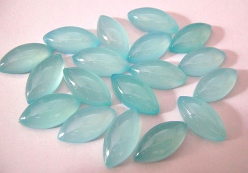 Aqua Chalcedony Marquise Cabochon 6x12mm To 12x24mm Natural Gemstone - 第 2/6 張圖片