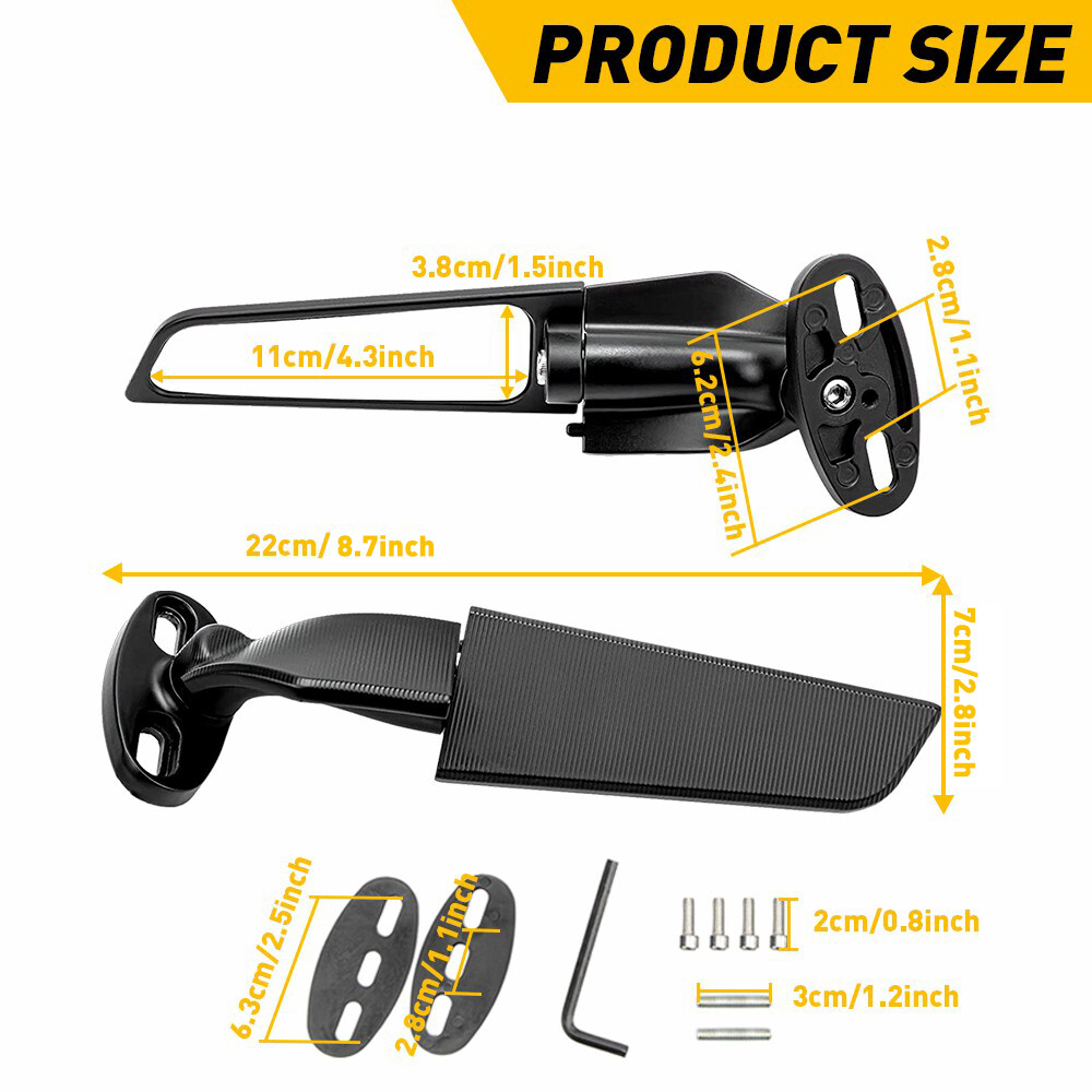 For Kawasaki NINJA ZX10R ZX6R Z636 ZX6RR Wind Swivel Wing For Kawasaki NINJA ZX10R ZX6R Z636 ZX6RR Wind Swivel Wing
