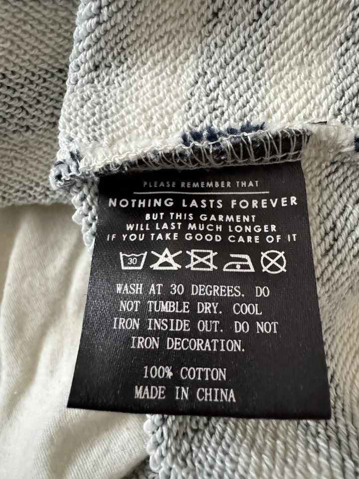 Lazy Oaf Navy Stripe Breton Eyeball Sweat Dress Pockets Size Small - Image 4 of 4