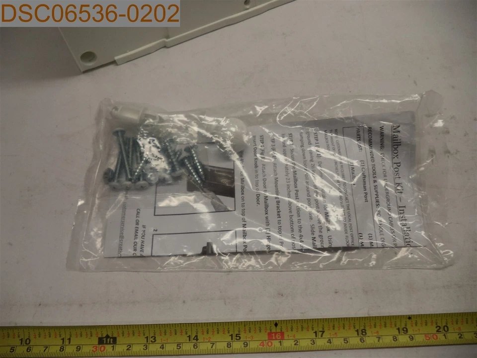 Postal Pro Craftsman Series, Mailbox/Post Kit, White, PP3400WH-DS, 890583002177 - Image 4 of 4