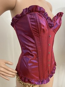 AGENT PROVOCATEUR RARE BURGUNDY OPALESCENT  CORSET SIZE:MEDIUM AB