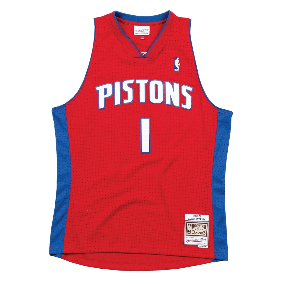 Mens Mitchell Ness NBA Swingman Jersey Pistons 08 Allen Iverson