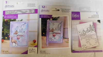 #ad #ad Gemini By Crafters Companion Cut amp; Emboss FolderStamp amp; DieSnow Scene Sheet $6.95
