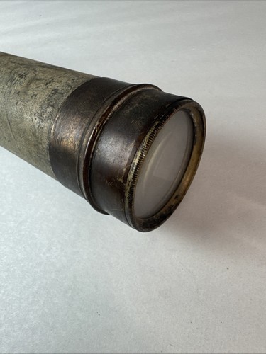 Antique 3 Draw Brass Telescope Brass Vintage - Picture 8 of 12