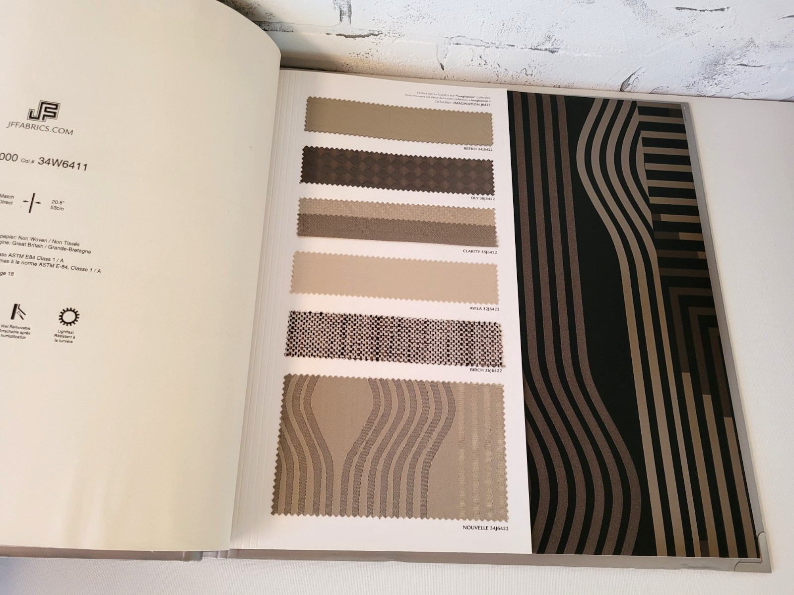 Wallpaper Sample Book Large JF Joanne Fabrics Arts Crafts w/Fabric Swatches