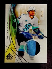 2024-25 Sp Game Used #60 MATTY BENIERS AUTO GOLD PREMIUM PATCH #d 11/25 KRAKEN