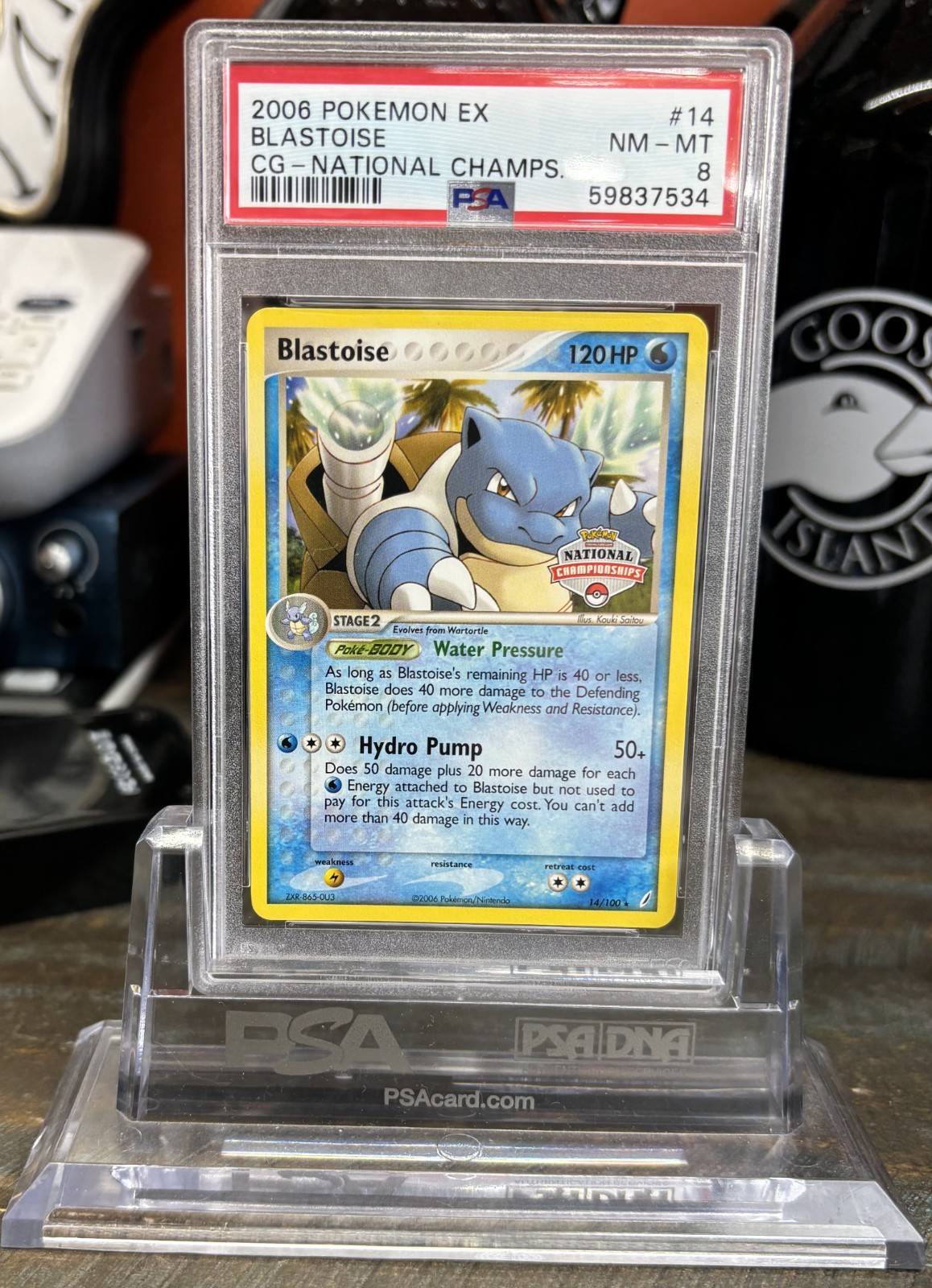 Pokemon CG National Championship Blastoise 14 PSA 8