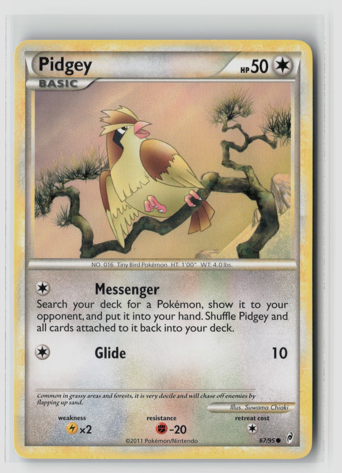 Pidgey #67/95 Call Of Legends Common Pokemon TCG MP