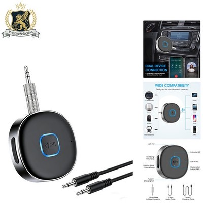 Compact Bluetooth Audio Receiver with Microphone - Ideal for Cars & Headphones