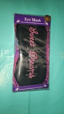 NEW Black Satin  Sweet Dreams  Sleep Eye Mask