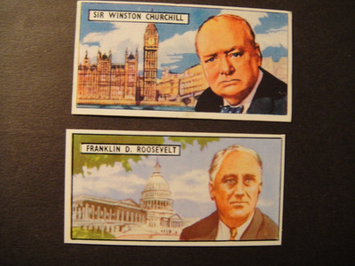 LYONS MAID FAMOUS PEOPLE SIR WINSTON CHURCHILL FRANKLIN D ROOSEVELT US PRESIDENT